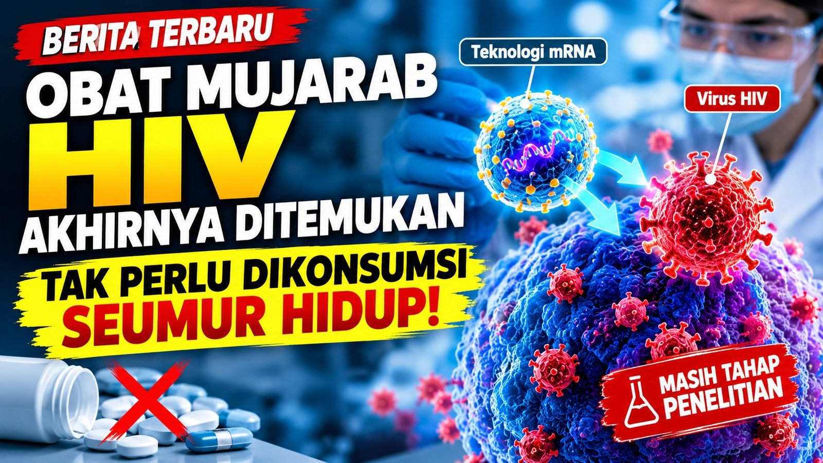 Teknologi mRNA Buka Harapan Baru Penyembuhan HIV, Peneliti Tegaskan Masih Tahap Awal